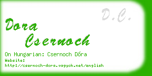 dora csernoch business card