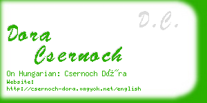 dora csernoch business card